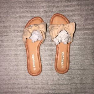 Pandora Beige Butterfly Sandals